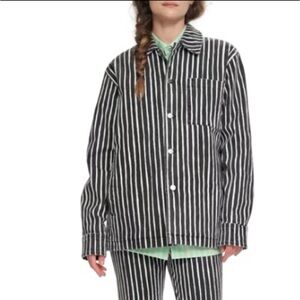 Marimekko Oksilla Piccolo Stripe Jacket. Off-White, Black
